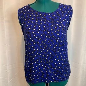 Gap Capped Sleeve Animal Print Blouse